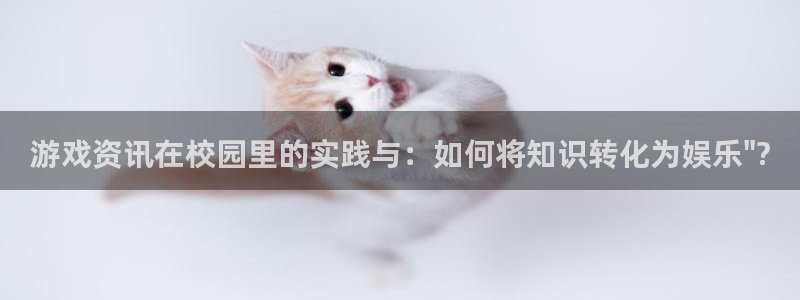 天美娱乐什么意思：游戏资讯在校园里的实践与：如何将知识转化为